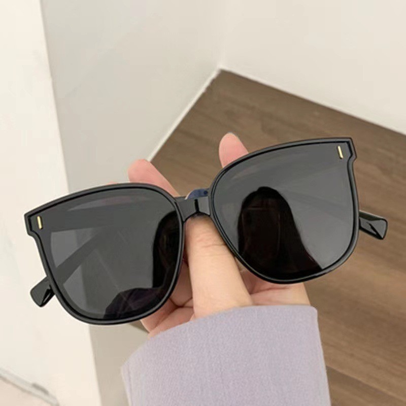 Sunglasses Oversized Square - Fashion Square Personality-zonnebril Ins Retro Black