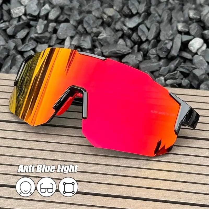 Sunglasses Oversized Square - Vierkante fietszonnebril Groot frame UV-bescherming Sportzonnebril