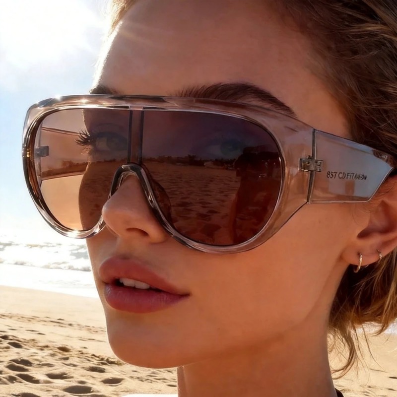 Sunglasses Oversized Square - One Piece Oversize Shield-zonnebril voor dames