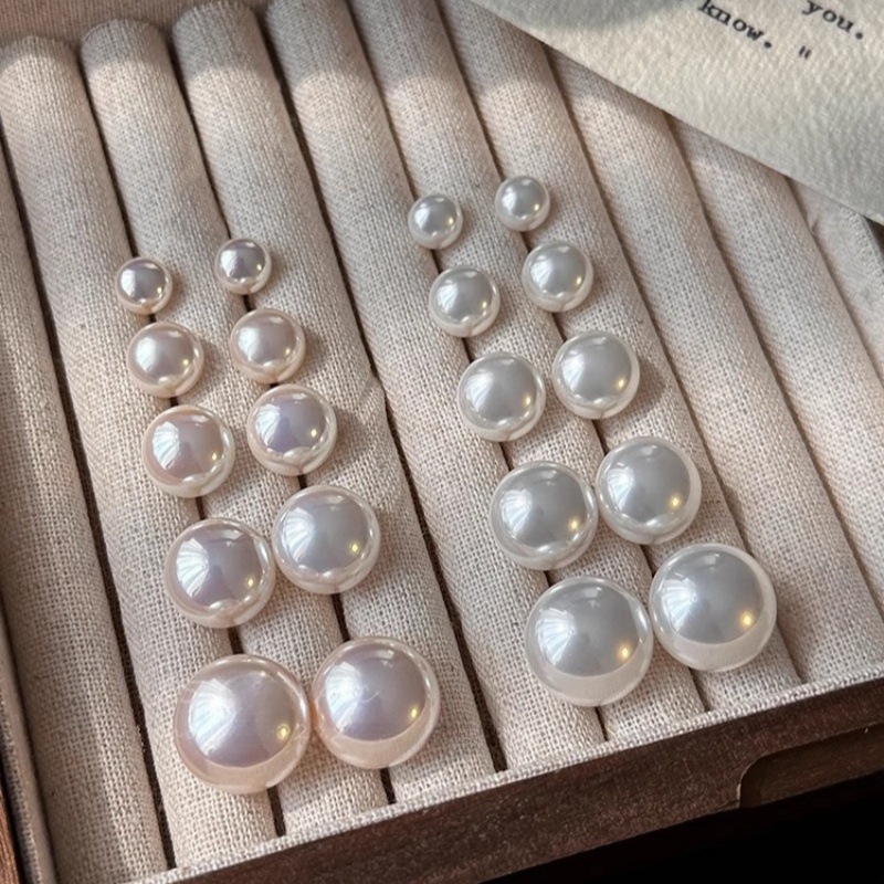 Statement Earrings Oversized - 925 Zilveren Naald Elliptische Parel Earnail