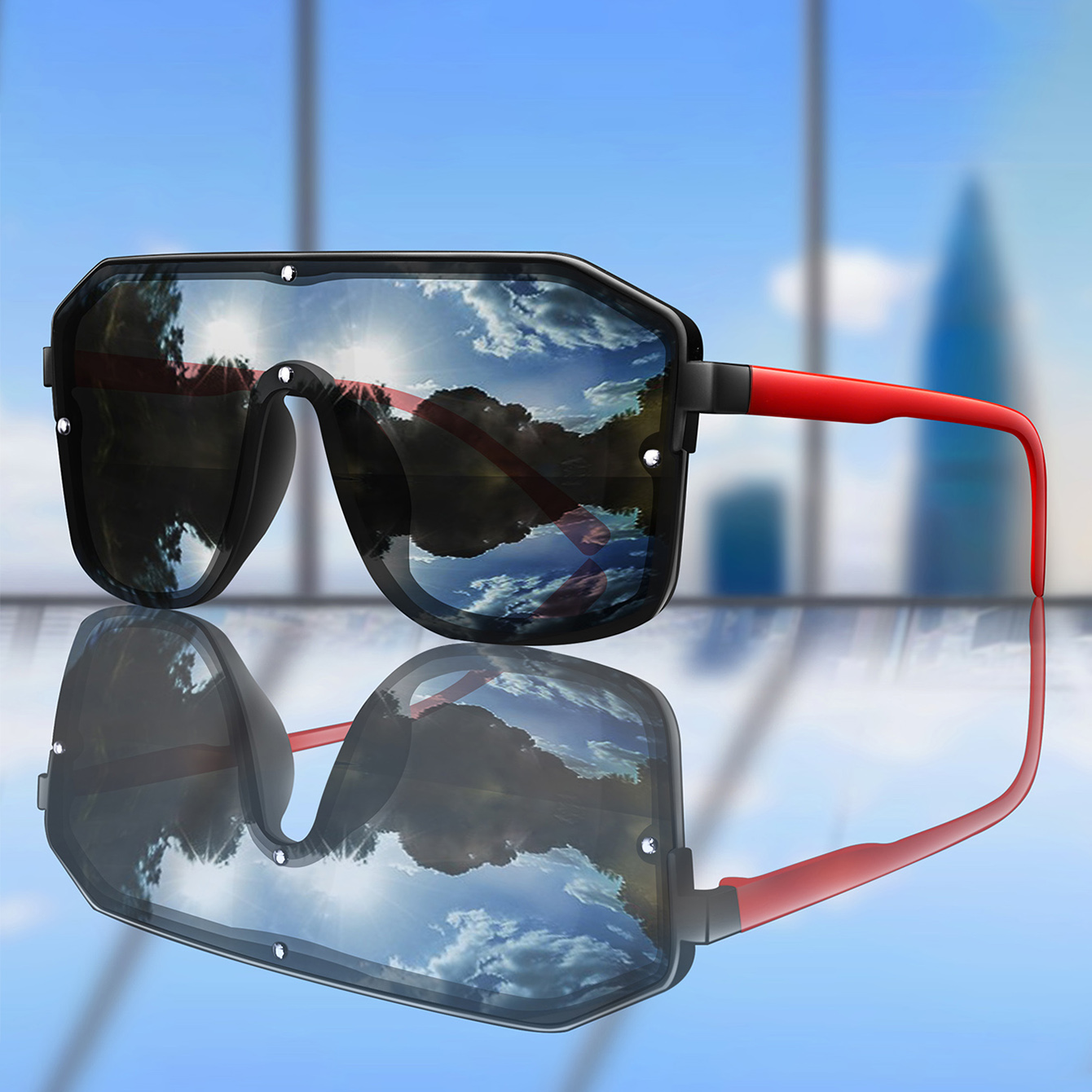 Sunglasses Oversized Square - Nieuw merk vierkante grote frame zonnebril