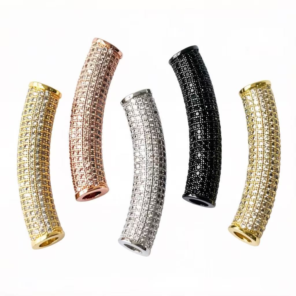 Women Accessories Bracelet - 2 stks/partij Zirconia Pave Lange Koperen