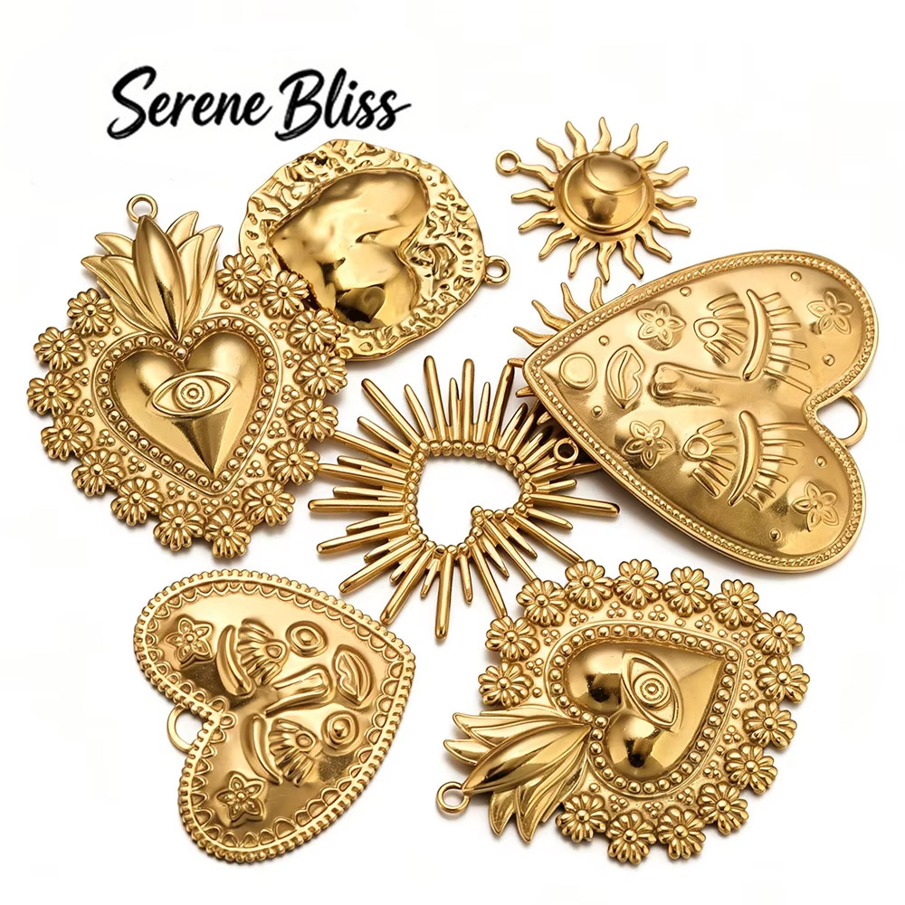 Statement Earrings Oversized - 5 stuks 304 roestvrij staal zon