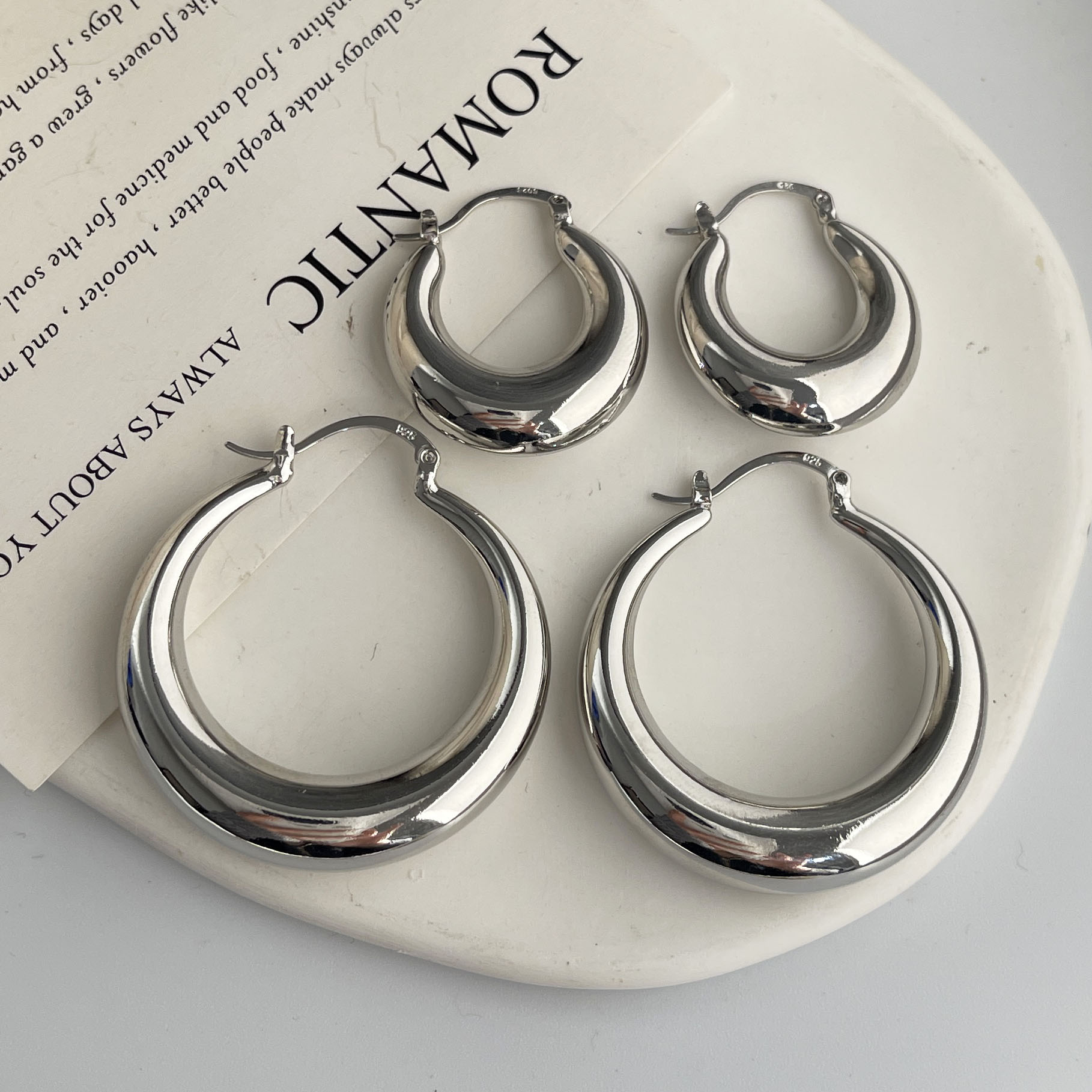 Vintage oorbellen van 925 ster - Statement Earrings Oversized recensie en prijs