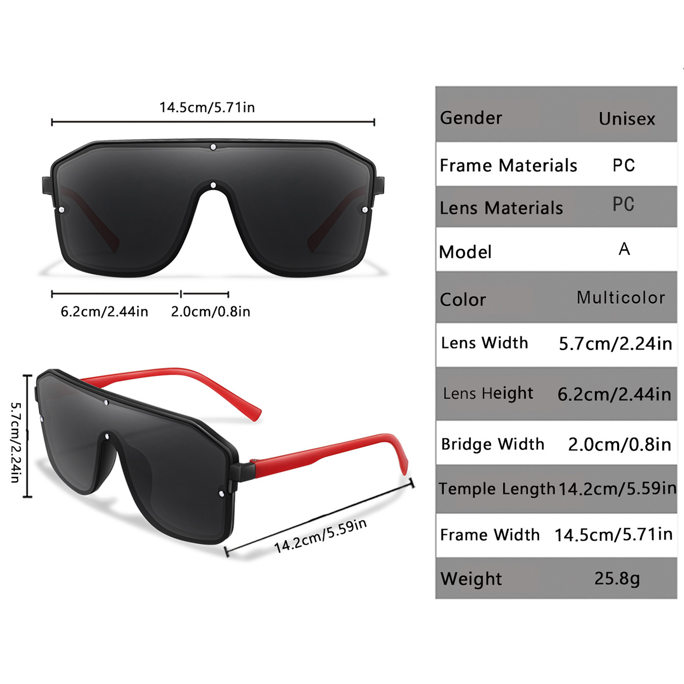 Nieuw merk vierkante grote fra - Sunglasses Oversized Square recensie en prijs