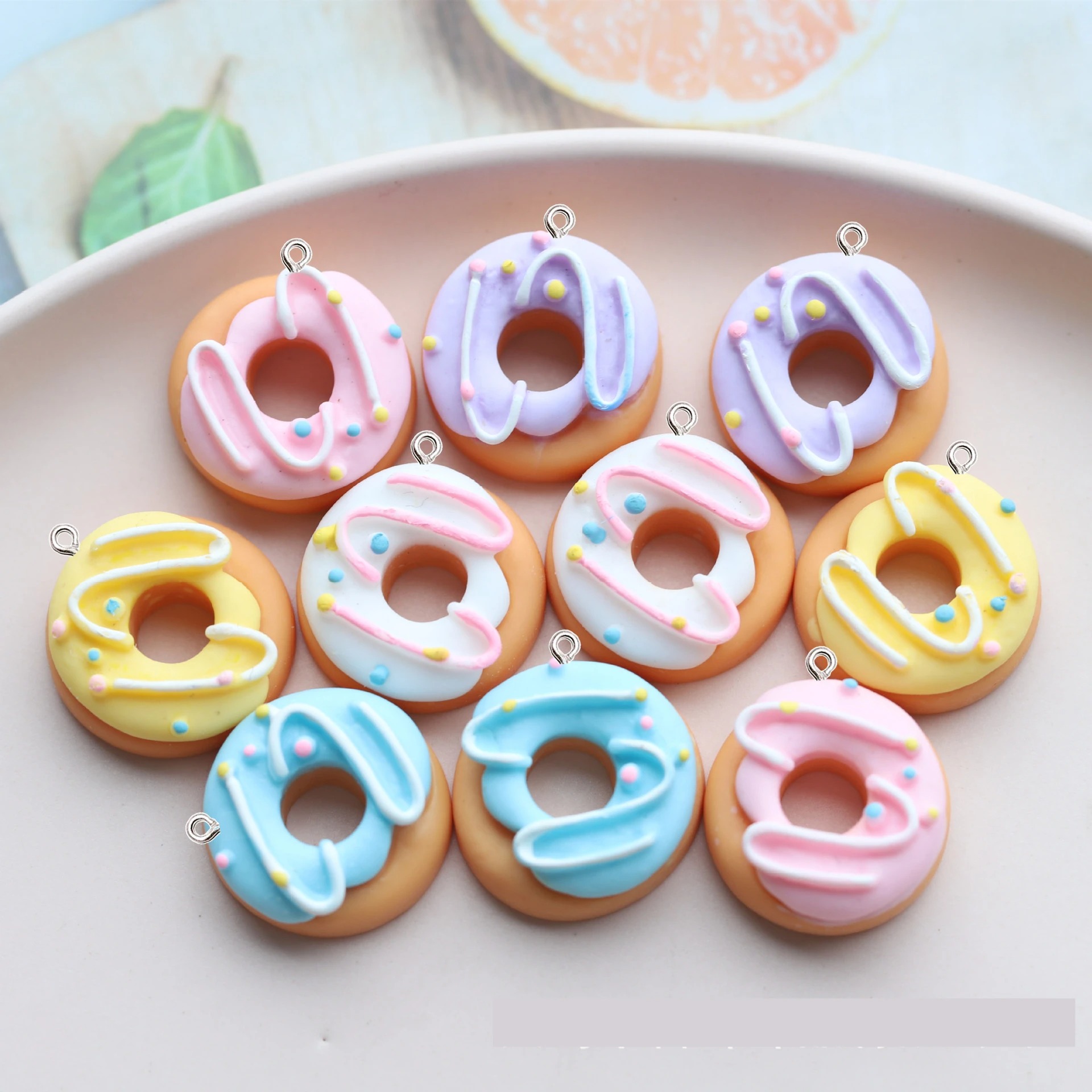 10 stuks Kawaii Kleur Donut Ha - Resin Bangle Bracelet recensie en prijs