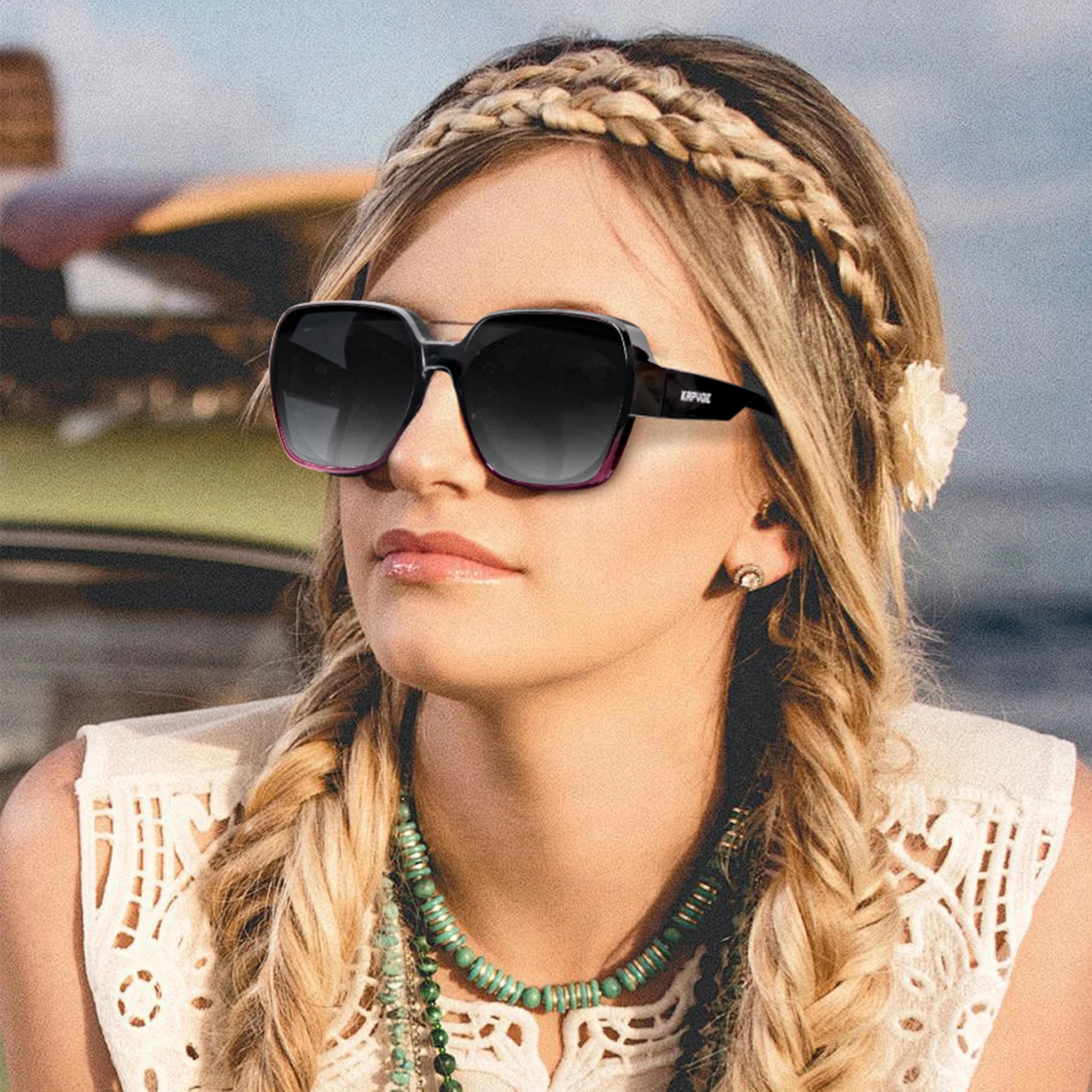 Kapvoe Fitover zonnebril overs - Sunglasses Oversized Square recensie en prijs