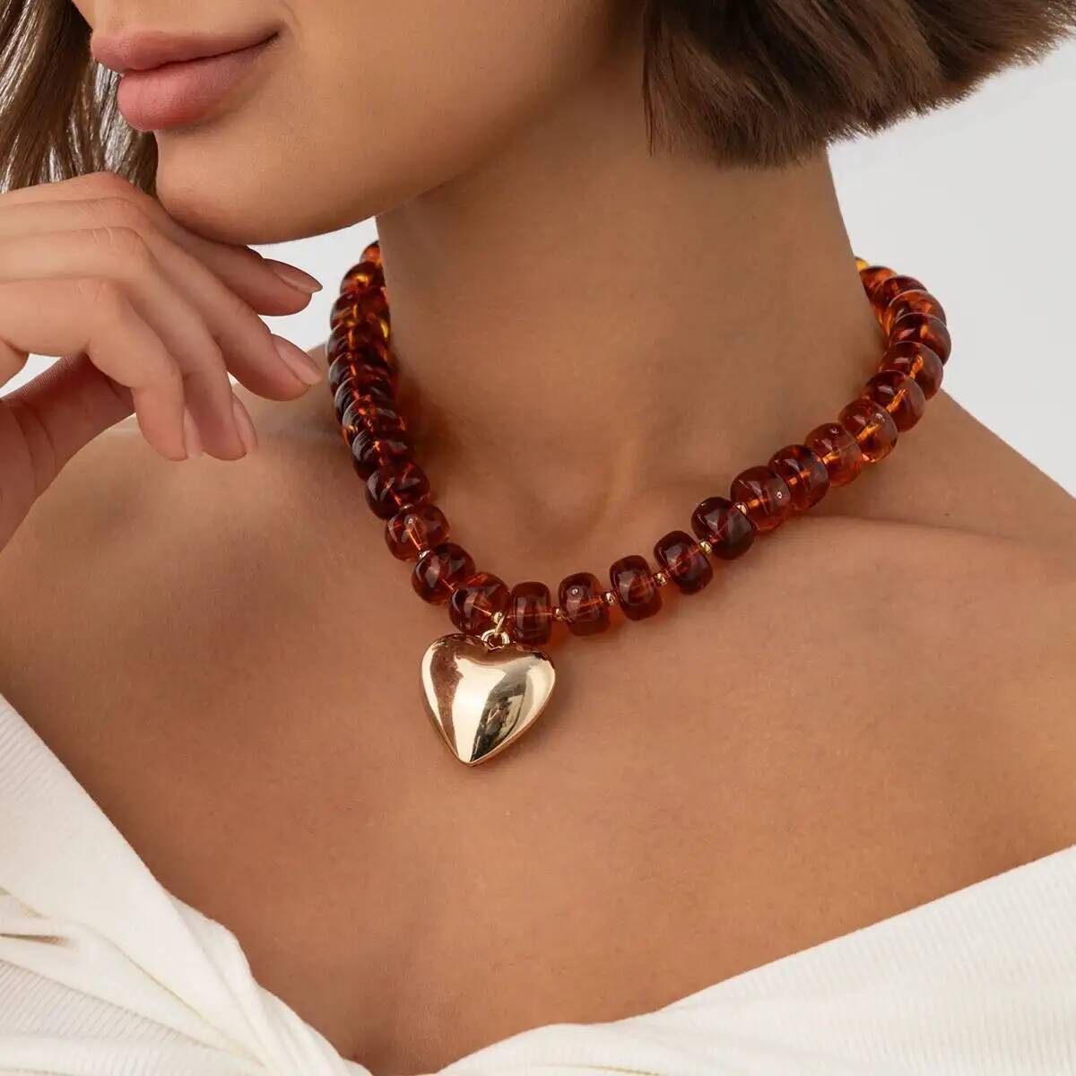 SHIXIN Trendy Amber Acryl Hars - Resin Bangle Bracelet recensie en prijs