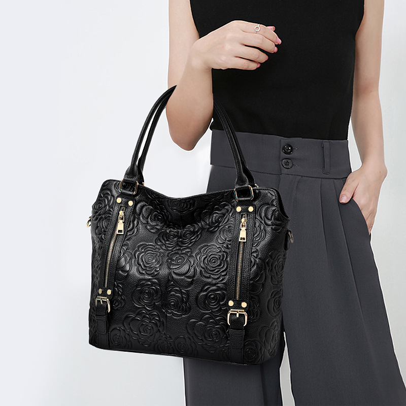 Modieuze handtas van reliëflee - Women'S Accessories Handbags recensie en prijs