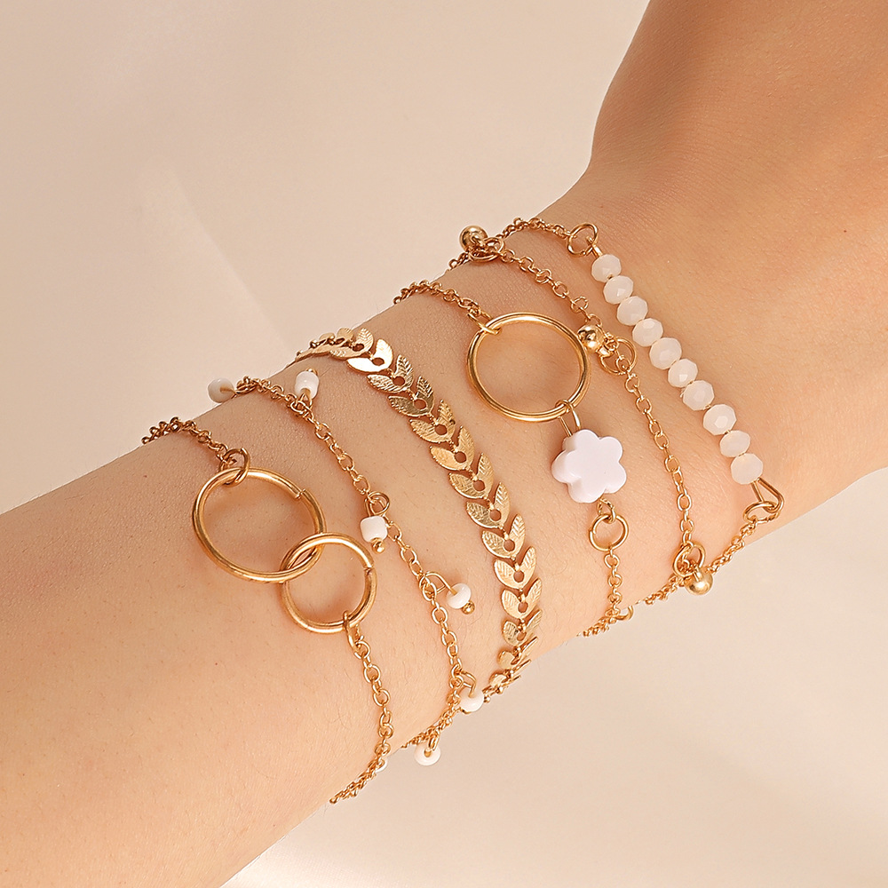 6 Delige Set Gouden Kleur Geom - Resin Bangle Bracelet recensie en prijs